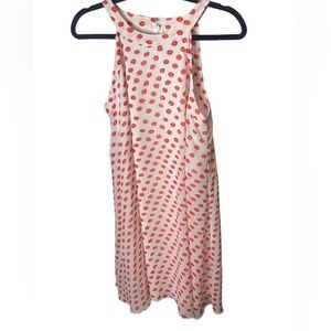 Floral Orange and White Betsey Johnson Dress - Size 6 High Neck with A-Line